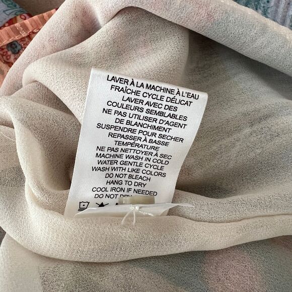 Maison d‘Amélie Pastel Flowy Peasant Top Floral Patchwork Boho Chic Hippie XS - Picture 10 of 10